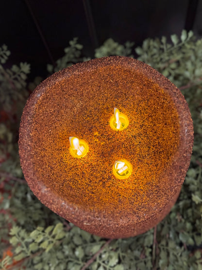 3 Wick Textured Moving Flame