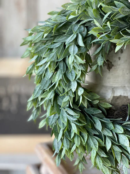 Rain Washed Greenery Candle Ring