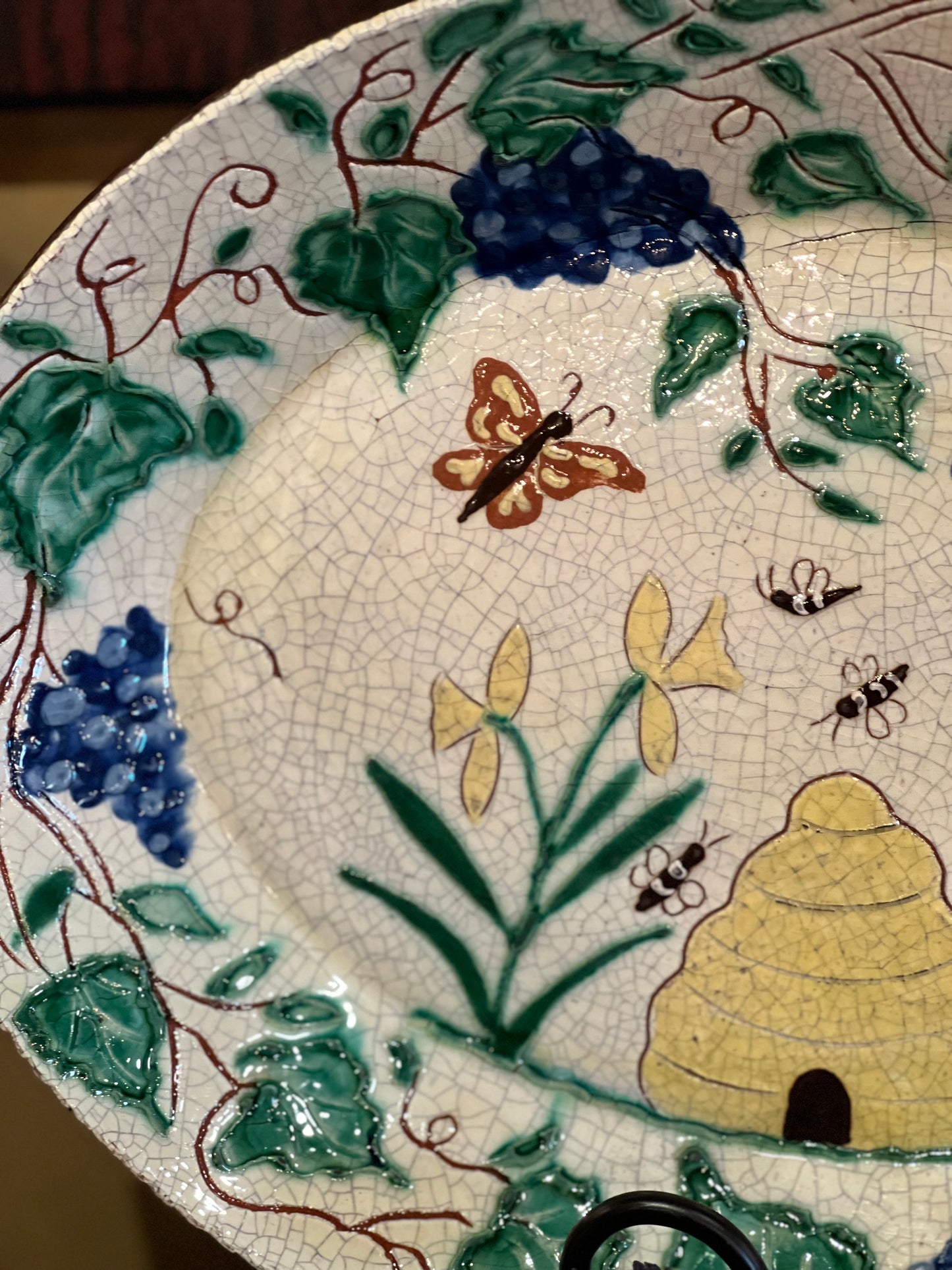 Bee Skep Platter SPRING David T Smith