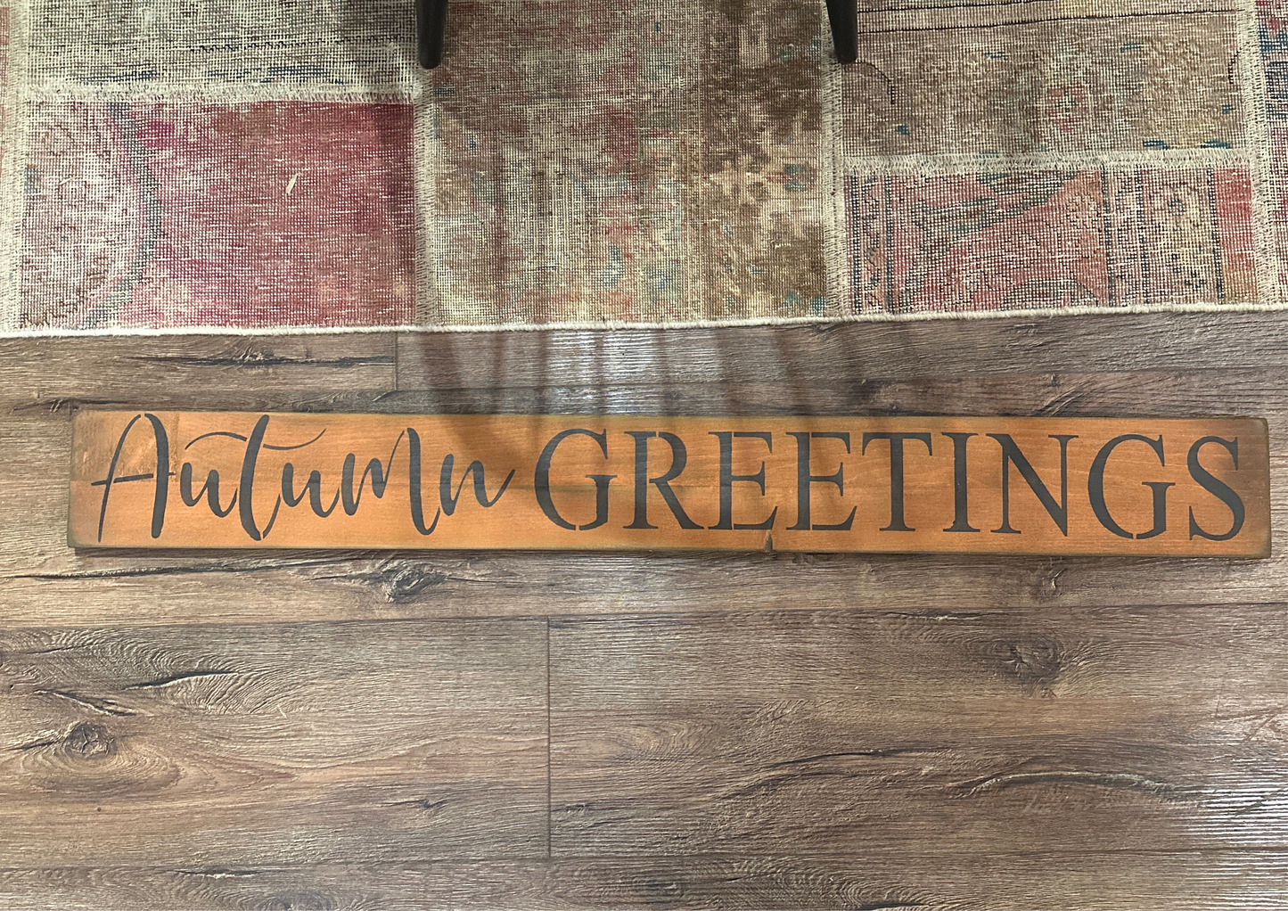 SALE Autumn Greetings Fall Wooden Sign