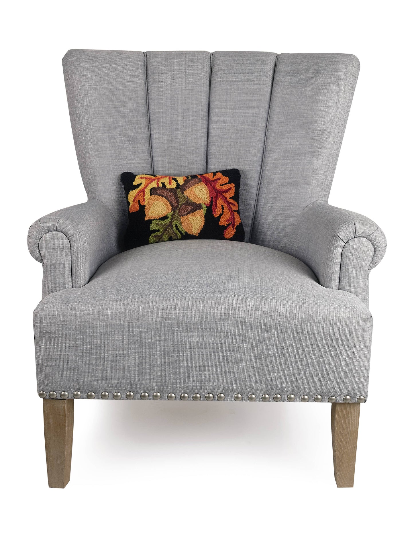 Acorn w/Leaves Hook Pillow Fall