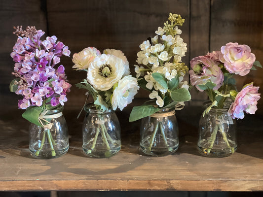 Mini Glass Arrangements Flowers