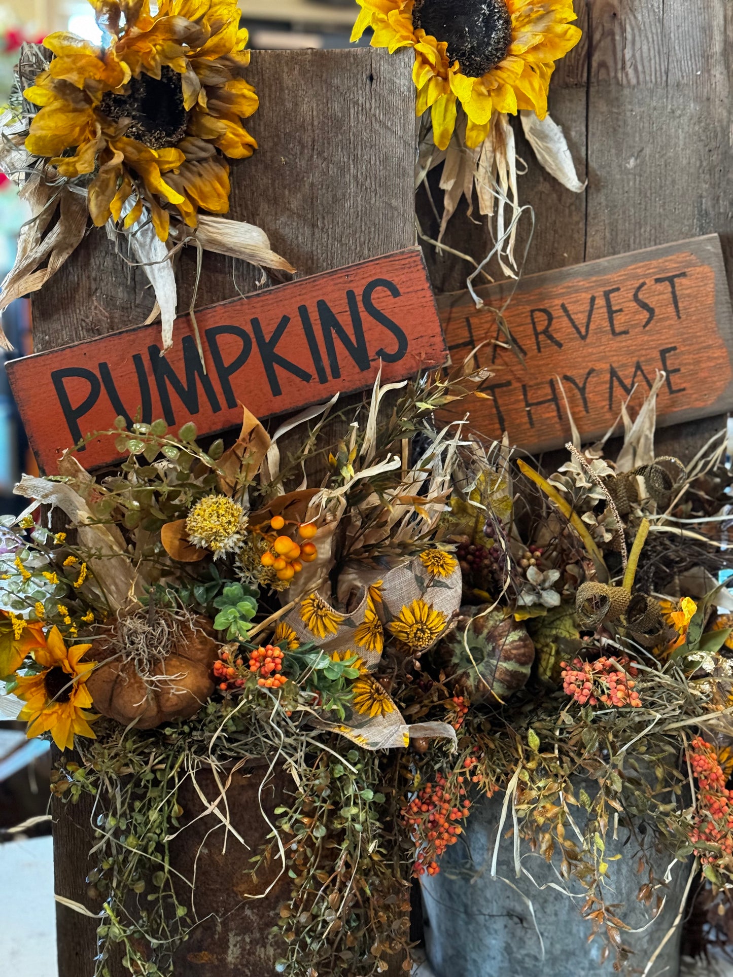 SALE Fall Door Bucket Wreaths