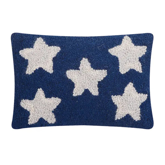 Patriotic Star Hooked Pillow