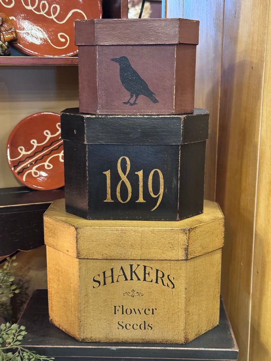 Papier-mâché Boxes Shakers, Flowers & Seeds