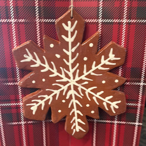Redware Snowflake Ornaments Winter