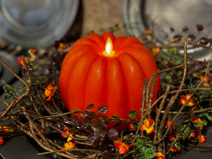 Pumpkin Moving Flame Candles Fall