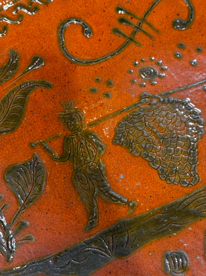 Shooner Platter Colonial Gentleman w/Grapes