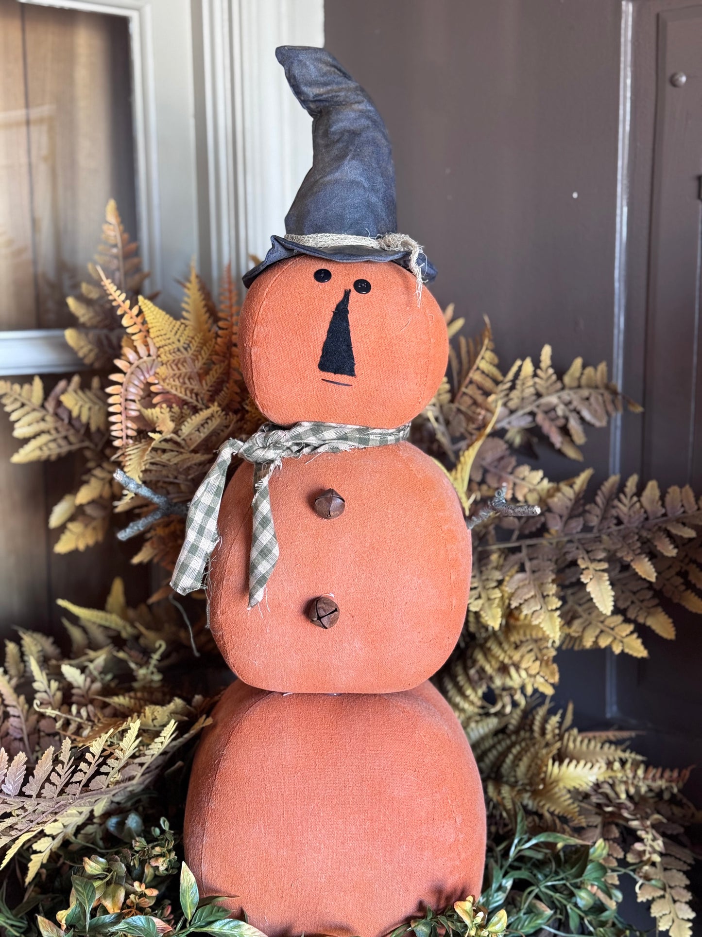 Stacked Pumpkin People