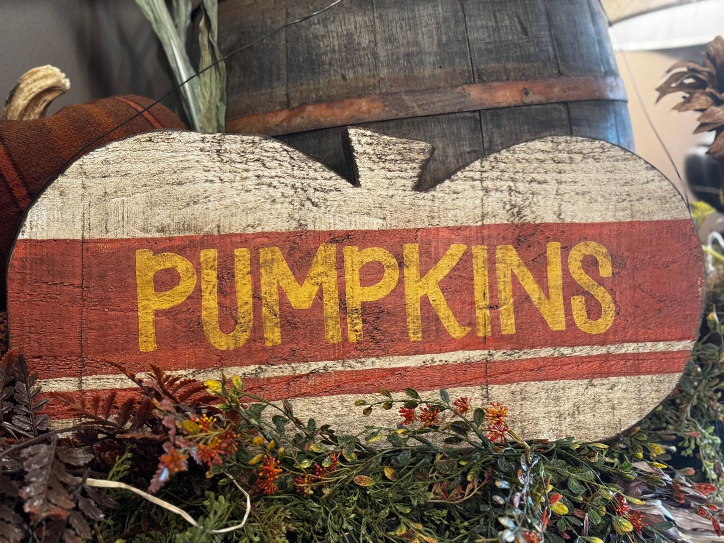 Pumpkins Wooden Sign