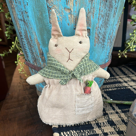 Lady Rabbit Stump Doll w/Carrot