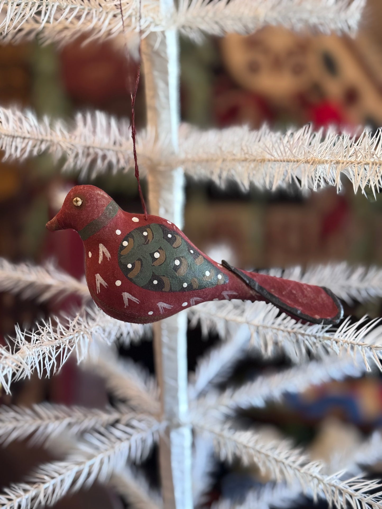 Folk Art Bird Ornaments