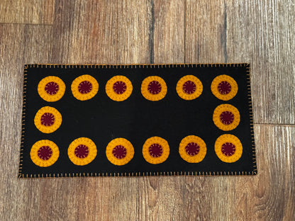 Handmade Wool Penny & Appliqué Runners