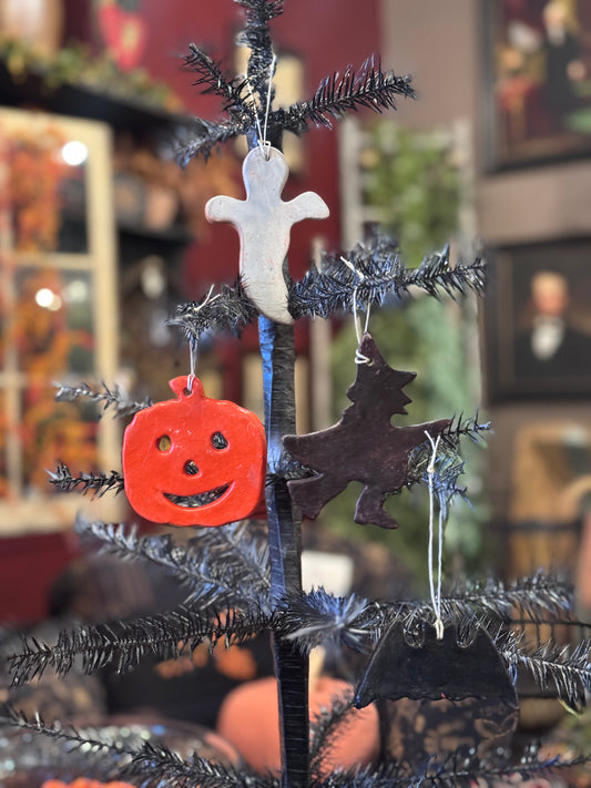 Pottery Halloween Ornament Sets