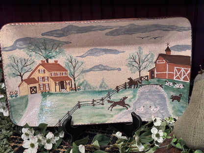 Farm Scene Platter David T Smith