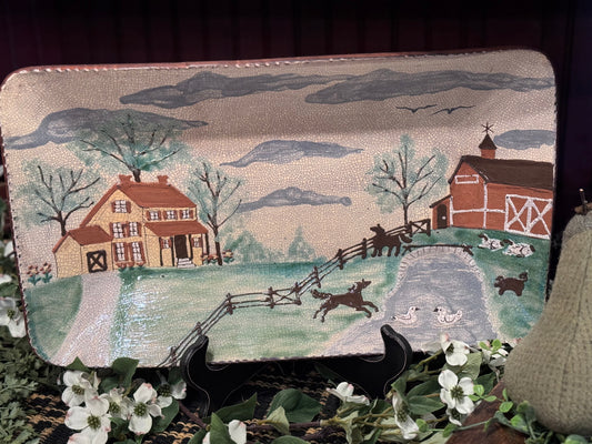 Farm Scene Platter David T Smith