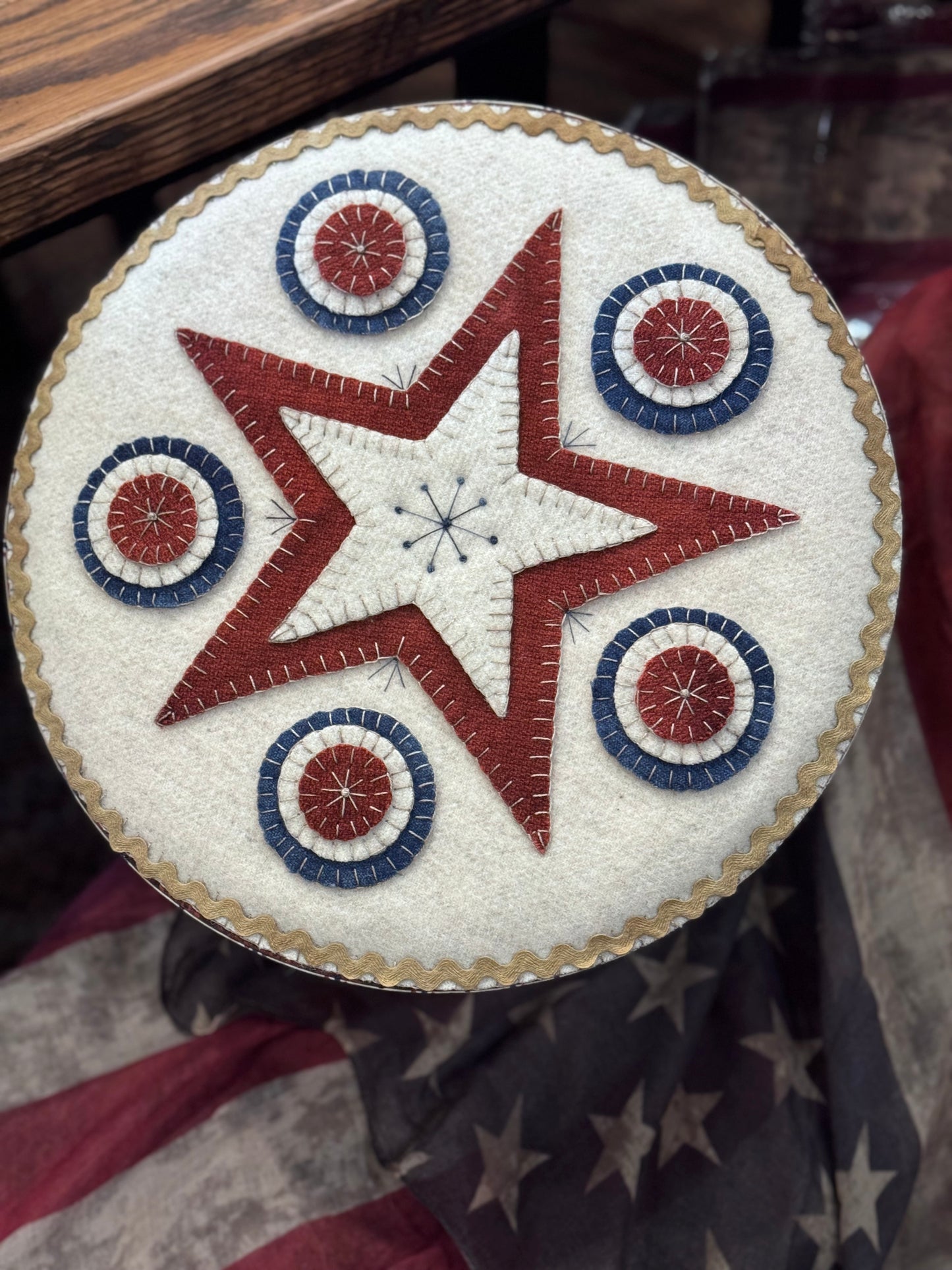 Patriotic / Summer Wool Appliqué Boxes