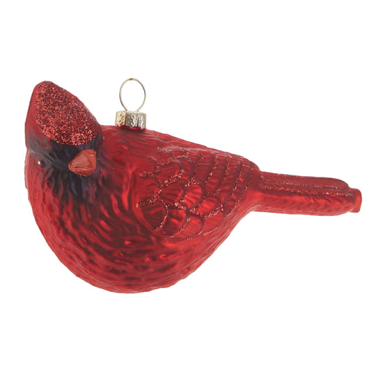Cardinal Glass Ornament Winter