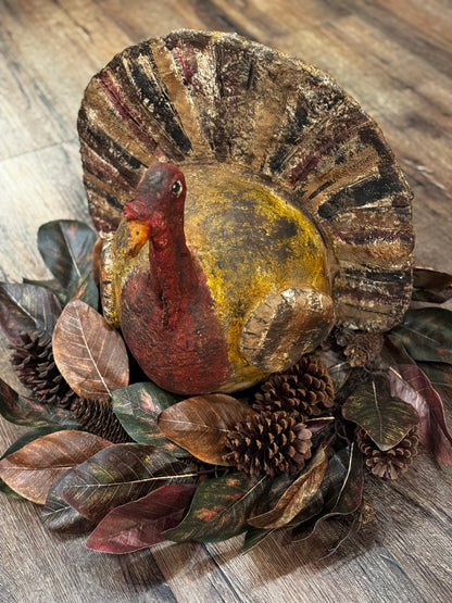 Beautiful Fall Magnolia & Pinecone Wreath