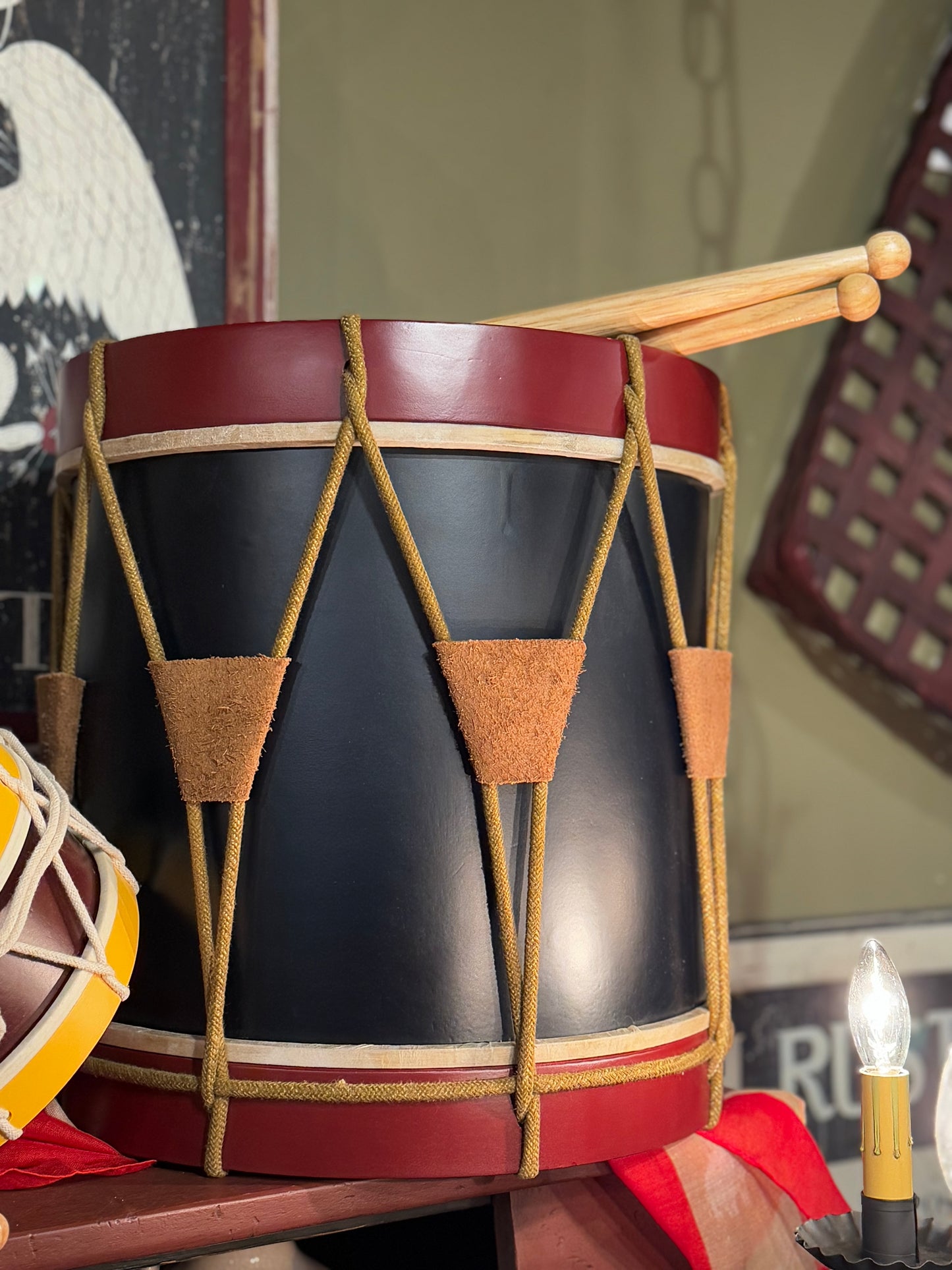 Civil-Revolutionary War Wooden Marching Drum