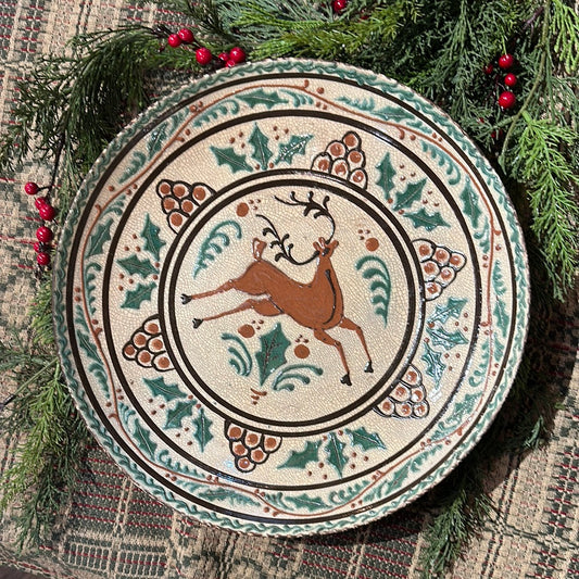 David T Smith Winter Deer Plate