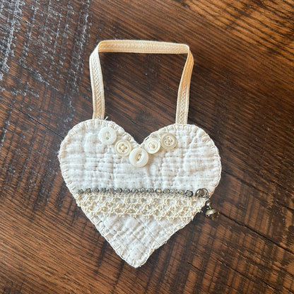 Antique Quilted Heart Ornaments Valentine’s