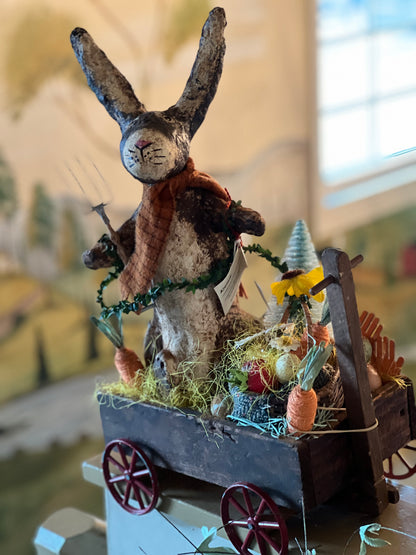 Krisnick Bunny in Wagon