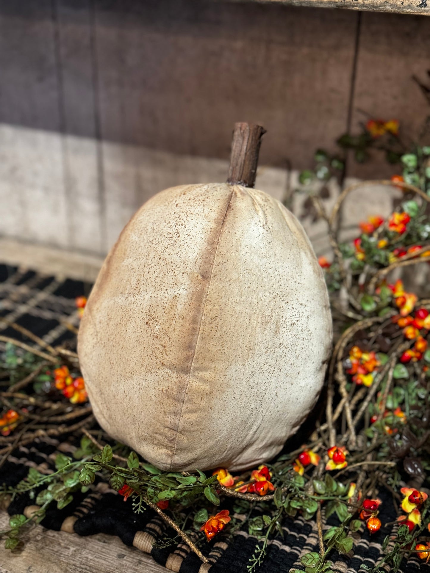 Large Cloth Pumpkin by Sandy