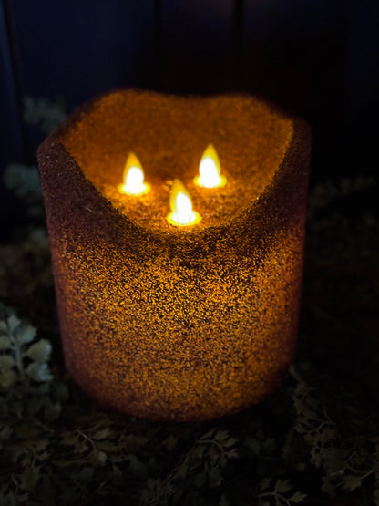 3 Wick Textured Moving Flame