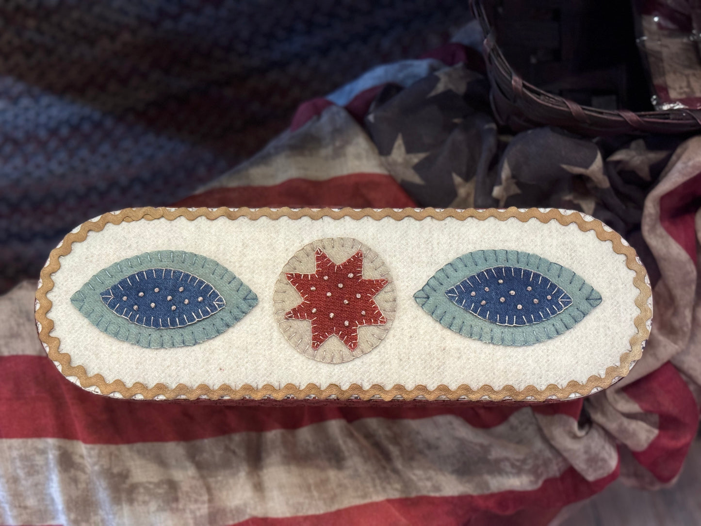 Patriotic / Summer Wool Appliqué Boxes