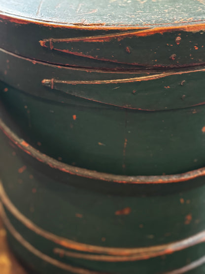 Antique Large Green Firkin