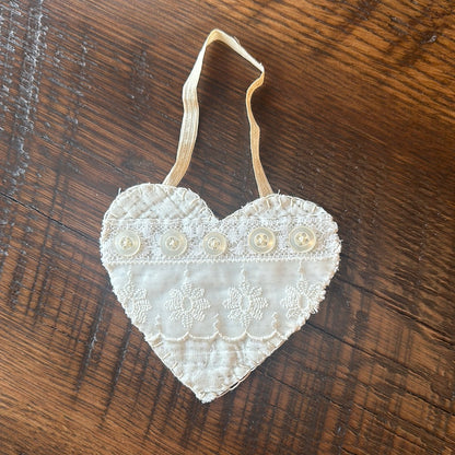 Antique Quilted Heart Ornaments Valentine’s