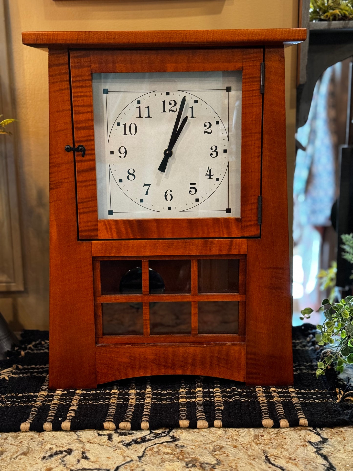 Tiger Maple Clock