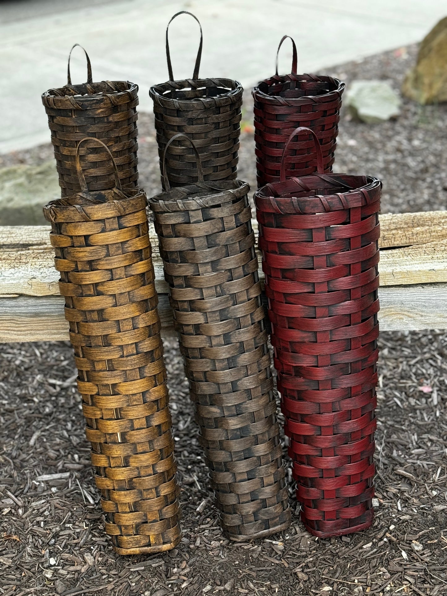 Primitive Hanging or Floor Flower Basket