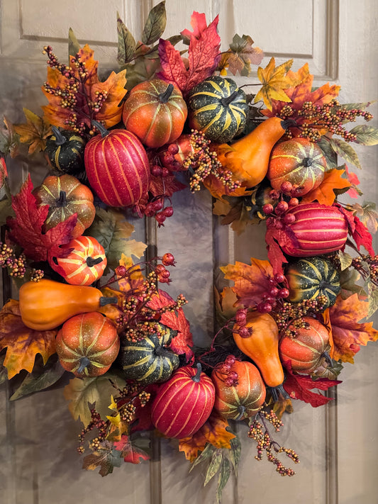 Lg. Fall & Gourd Wreath