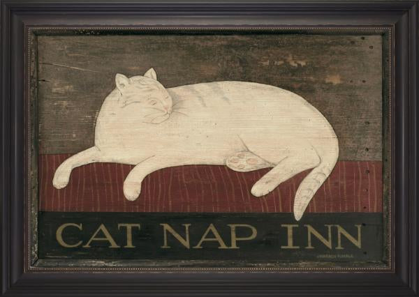 Cat Nap Inn Print Framed Art Picture