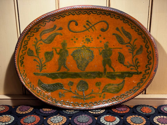 Shooner Platter Colonial Gentleman w/Grapes