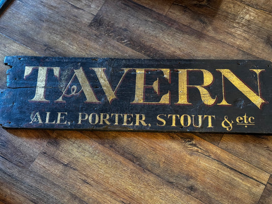Tavern Ale, Porter, Stouts Pa. Tavern Sign