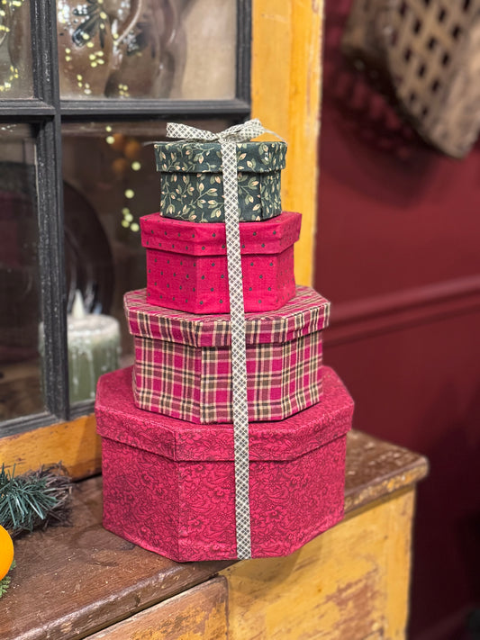 Fabric Covered Boxes Winter
