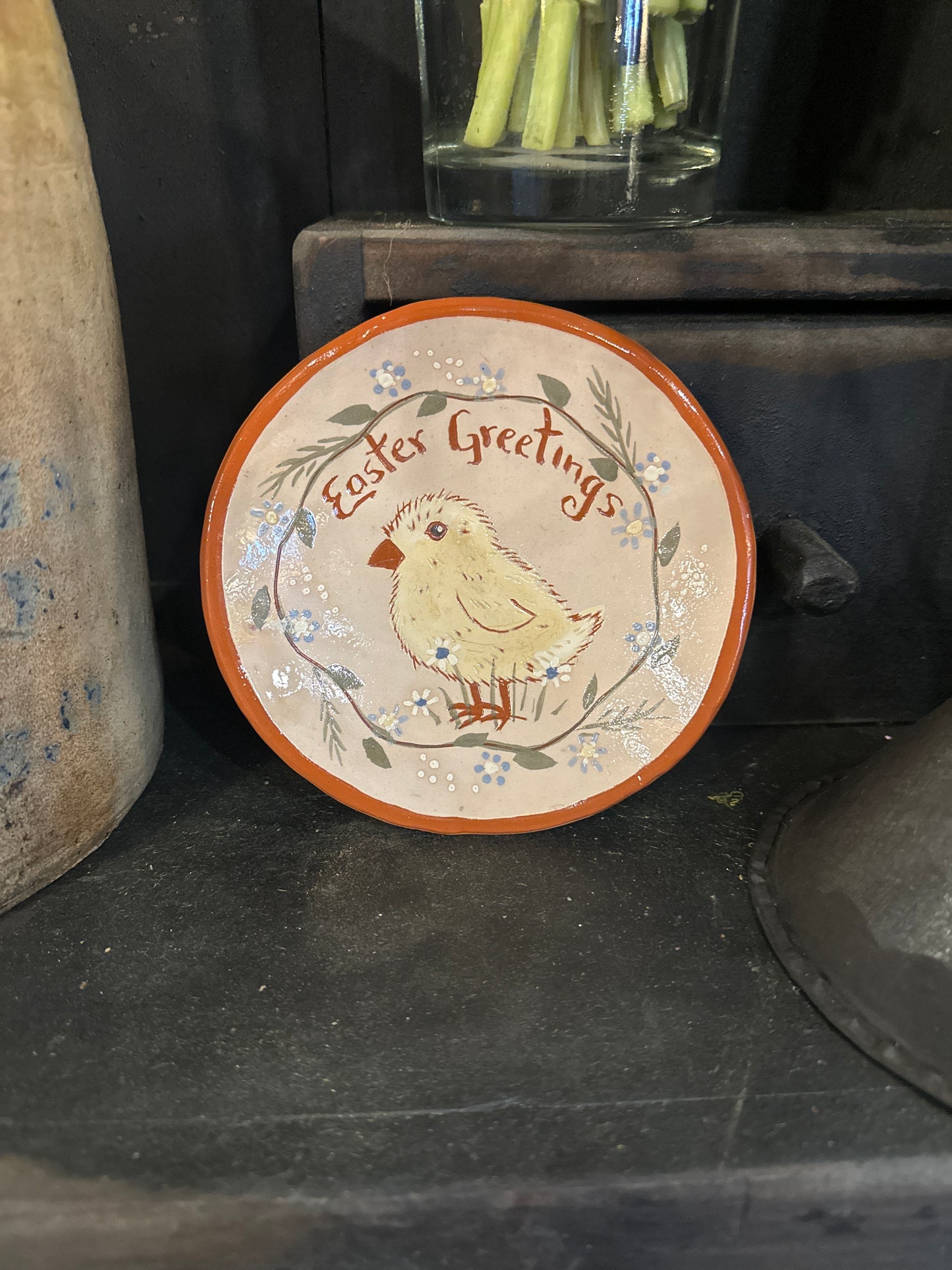 Red Oaks Easter Greetings Plate Spring