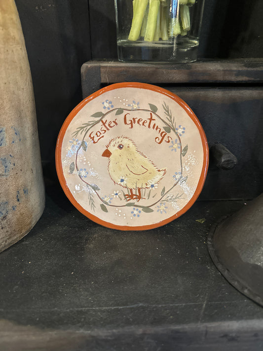 Red Oaks Easter Greetings Plate Spring