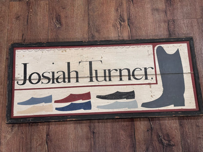 Josiah Turner Shoe/Boot Tavern Sign