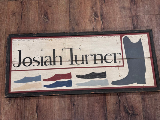 Josiah Turner Shoe/Boot Tavern Sign