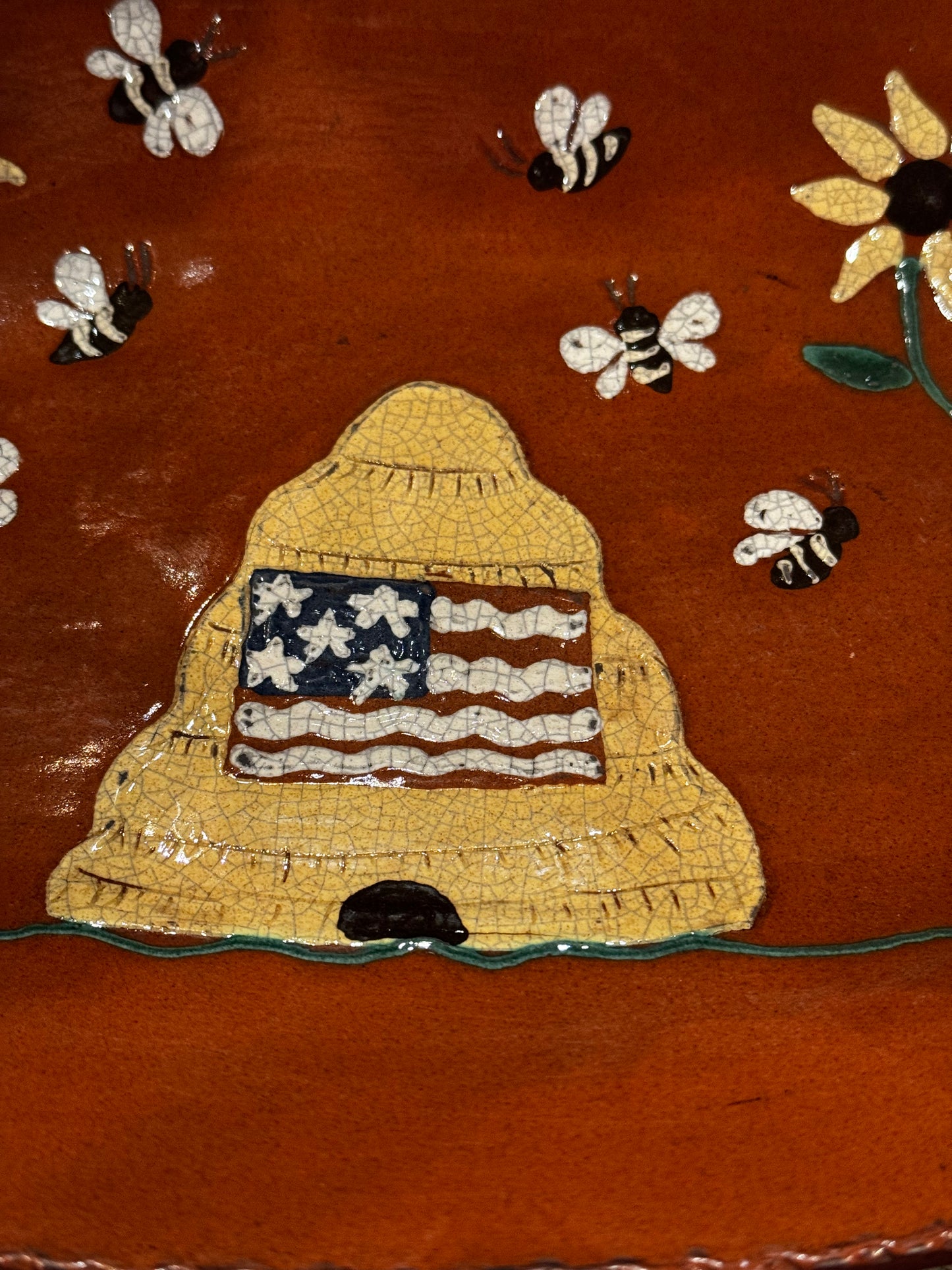 Summer Bee Platter David T Smith