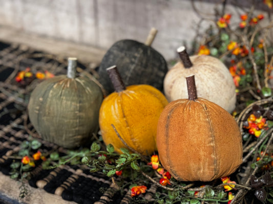 Medium Cloth Pumpkin by Sandy