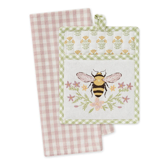Honey Bee Potholder Set