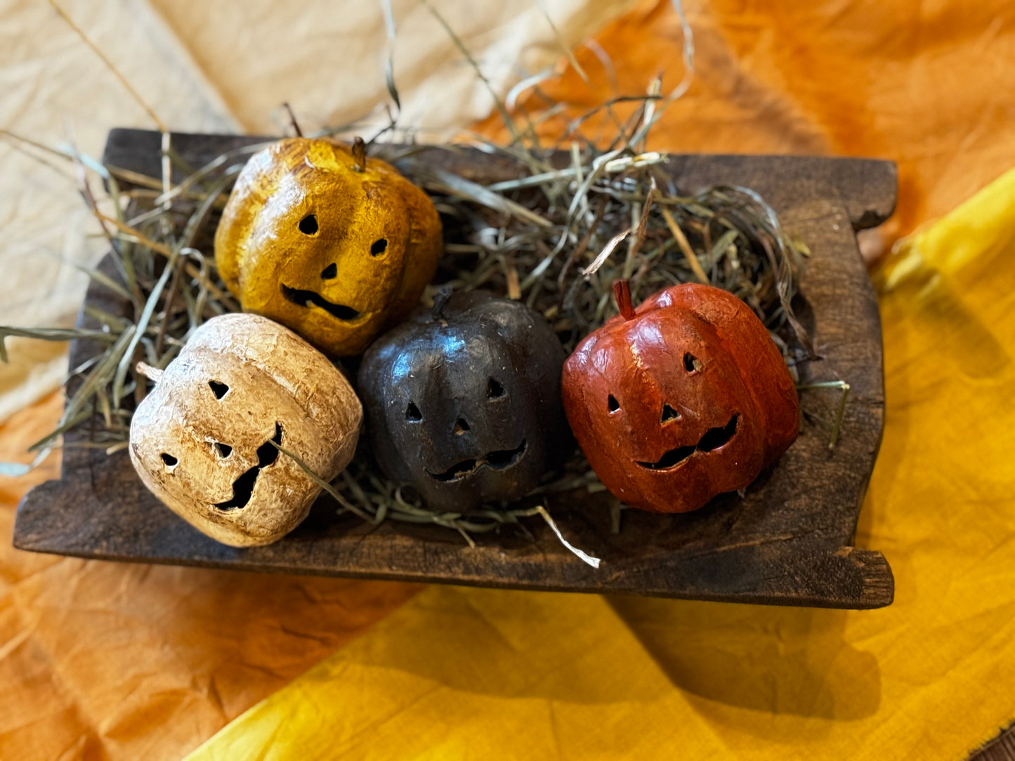 Papier-mâché Pumpkin Bowl Fillers