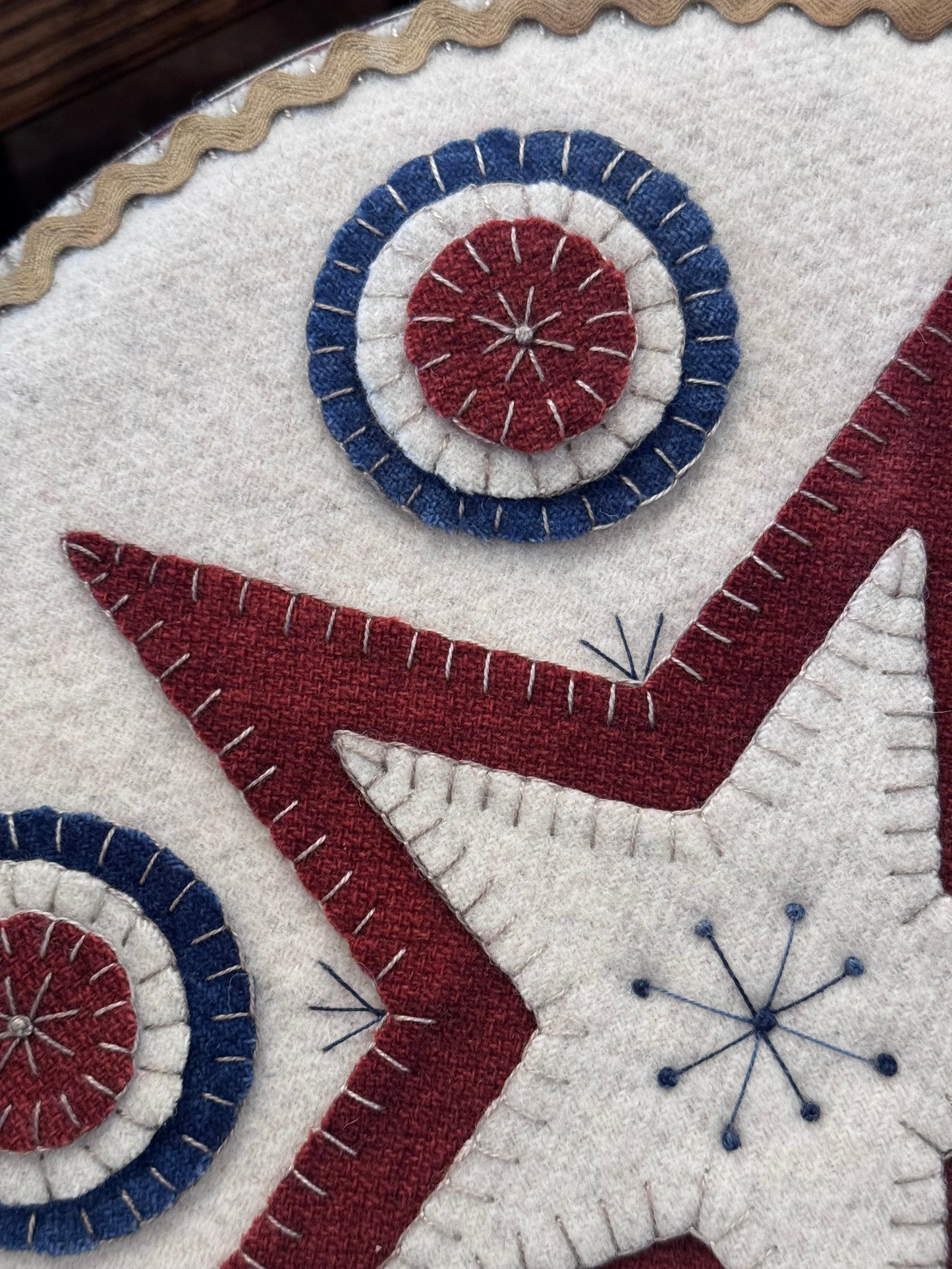 Patriotic / Summer Wool Appliqué Boxes