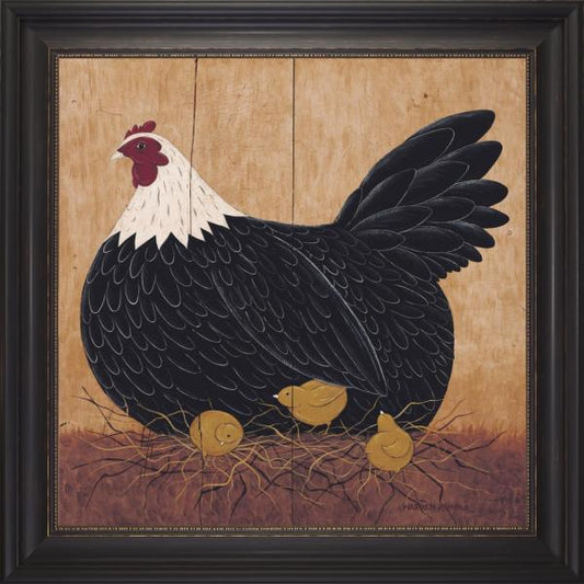 Chicken Print Framed Art Picture