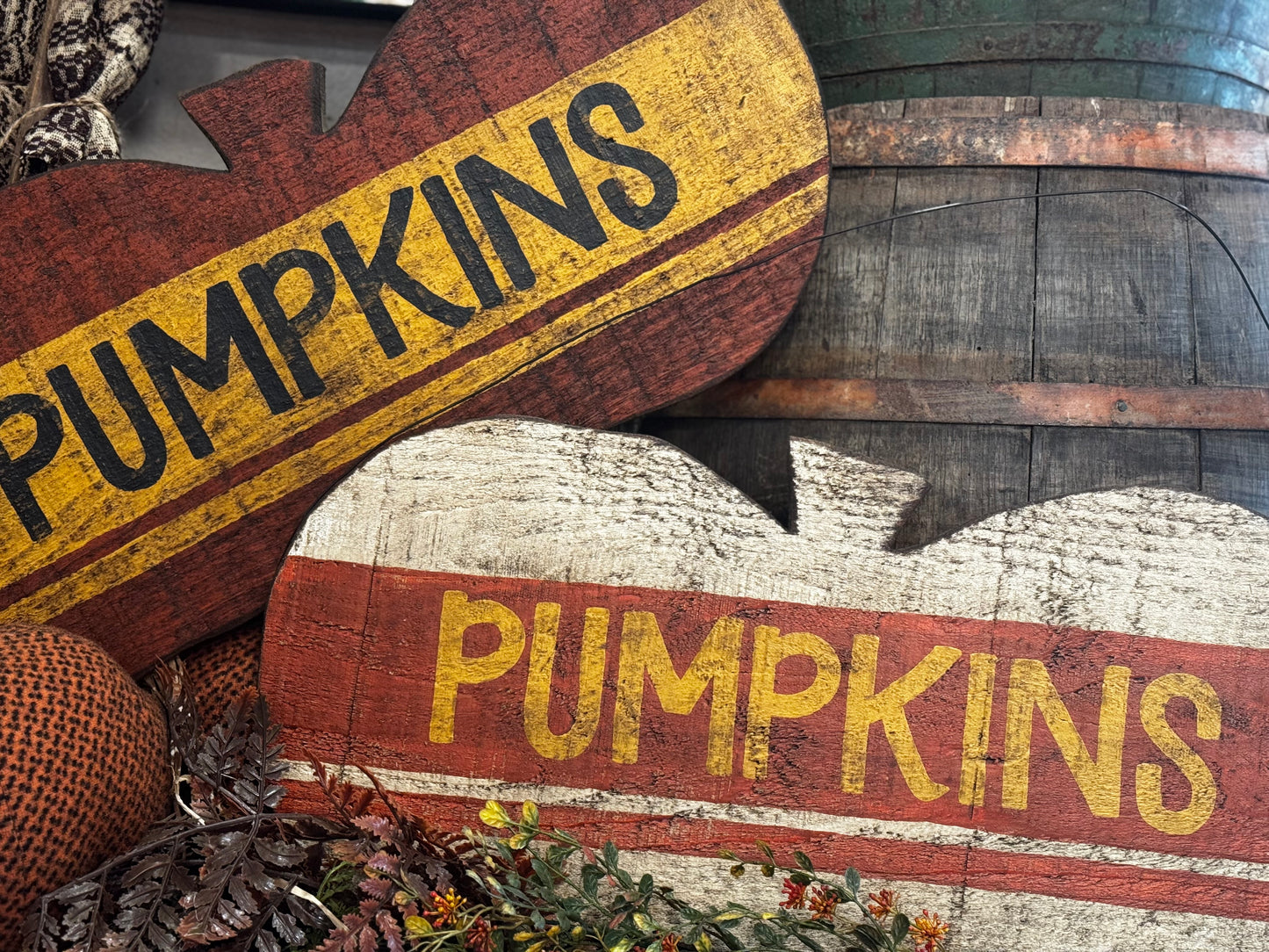 Pumpkins Wooden Sign